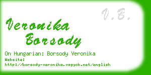 veronika borsody business card